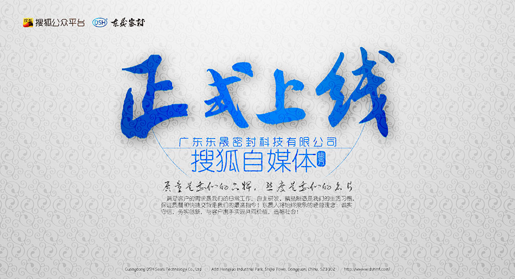 廣東東晟密封科技有限公司官方搜狐自媒體全面上線啦！歡迎您的到來