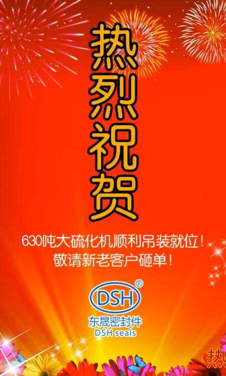 熱烈祝賀：東晟密封件630噸大硫化機(jī)順利吊裝就位！敬請(qǐng)新老客戶砸單！