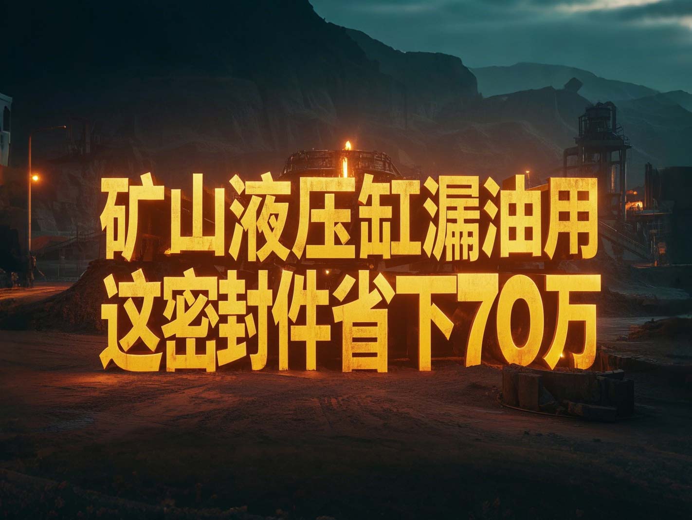 液壓缸老是漏油？礦山上用這密封件，一年省下70萬！?